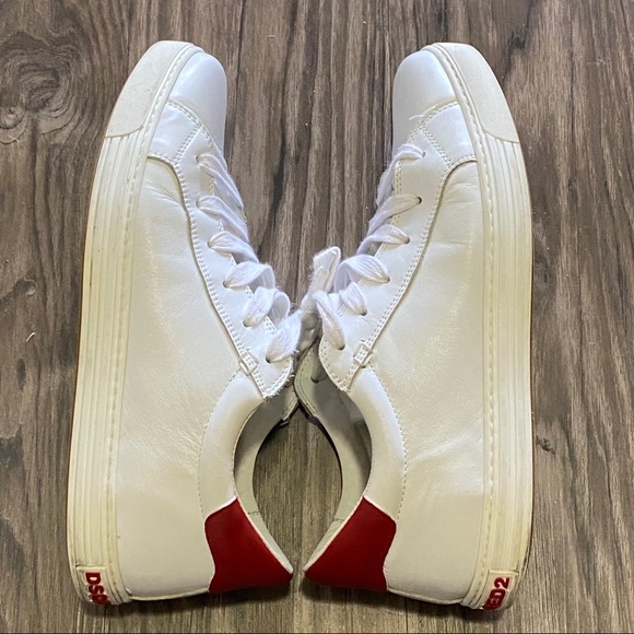 DSquared2 Mens All White Sneakers - Picture 6 of 7